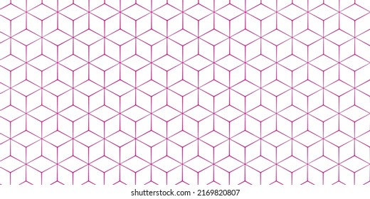 Pink Cube Line White Background Stock Vector (Royalty Free) 2169820807 ...