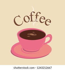 Pink Cup Of Coffee