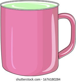 Tubo rosa, ilustración, vector sobre fondo blanco.