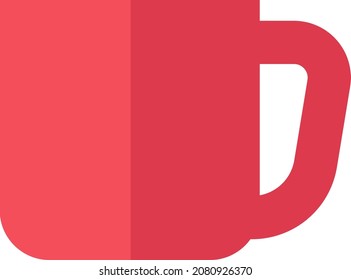 Pink cup, illustration, vector, on a white background.