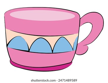 Pink Cup isolated on white background