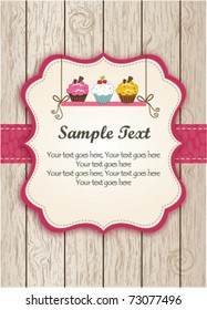 Pink Cupcake Invitation