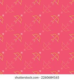 Pink Cupid Arrow Vector Repeat Pattern Background Design