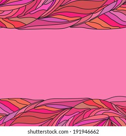 Pink curly frame with backdrop