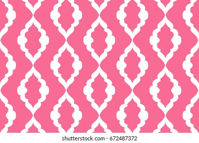 Pink curly line tribal pattern