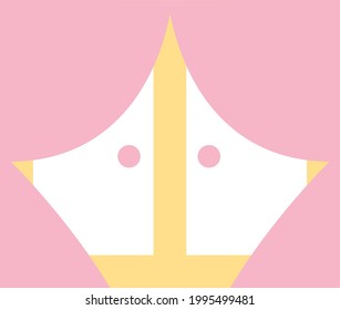 Pink curtains, illustration, on a white background.