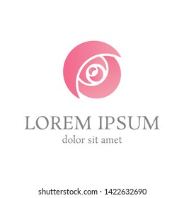 pink curve rose vector logo design template, beauty icon, floral abstract sign, vector illustration