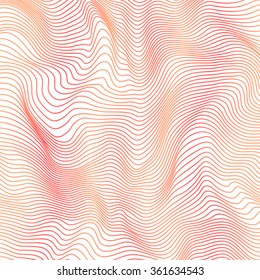 Pink curved lines abstract vector background