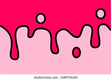 Pink cute Background with comic style, fluid liquid fun background, fluid liquid background, Cartoon Vector Illustration, cute wavy, pink fluid, comic background with wave, liquid