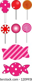 pink cute candys