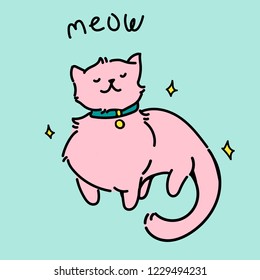 pink cute cat