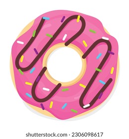 Pink Cute Donut Vectors, icons, clipart graphics