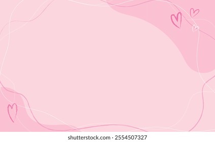 
Pink cute heart illustration background material