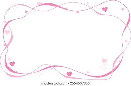 
Pink cute heart illustration background material