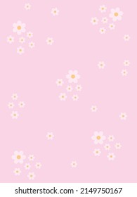 Pink cute little flower decoration vector background