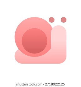 Diseño lindo rosado del Vector del icono del caracol