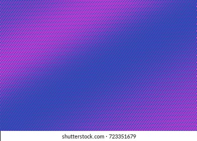 Pink and cyan abstract halftone vector background. Winter seasonal banner template. Smooth dotted pattern. Horizontal dotted gradient. Pop art design. Pastel halftone texture. Violet blue background