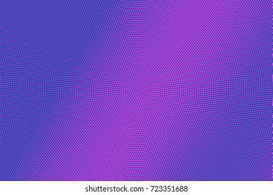 Pink and cyan abstract halftone vector background. Winter seasonal banner template. Smooth dotted pattern. Horizontal dotted gradient. Pop art design. Pastel halftone texture. Violet blue background