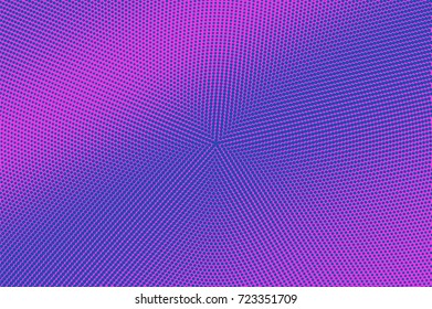 Pink and cyan abstract halftone vector background. Winter seasonal banner template. Smooth dotted pattern. Horizontal dotted gradient. Pop art design. Pastel halftone texture. Violet blue background