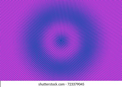 Pink and cyan abstract halftone vector background. Winter seasonal banner template. Smooth dotted pattern. Horizontal dotted gradient. Pop art design. Pastel halftone texture. Violet blue background