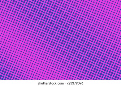 Pink and cyan abstract halftone vector background. Winter seasonal banner template. Smooth dotted pattern. Horizontal dotted gradient. Pop art design. Pastel halftone texture. Violet blue background