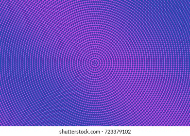 Pink and cyan abstract halftone vector background. Winter seasonal banner template. Smooth dotted pattern. Horizontal dotted gradient. Pop art design. Pastel halftone texture. Violet blue background