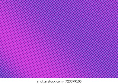 Pink and cyan abstract halftone vector background. Winter seasonal banner template. Smooth dotted pattern. Horizontal dotted gradient. Pop art design. Pastel halftone texture. Violet blue background