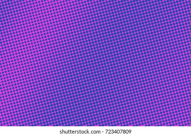 Pink and cyan abstract halftone vector background. Winter seasonal banner template. Smooth dotted pattern. Horizontal dotted gradient. Pop art design. Pastel halftone texture. Violet blue background