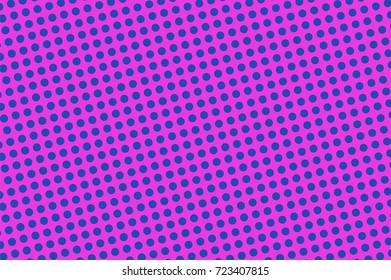 Pink and cyan abstract halftone vector background. Winter seasonal banner template. Smooth dotted pattern. Horizontal dotted gradient. Pop art design. Pastel halftone texture. Violet blue background