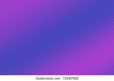 Pink and cyan abstract halftone vector background. Winter seasonal banner template. Smooth dotted pattern. Horizontal dotted gradient. Pop art design. Pastel halftone texture. Violet blue background
