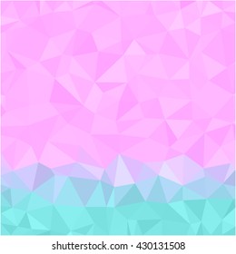 Pink cyan low poly beautiful background