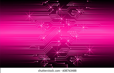 pink cyber security concept background. Circuit