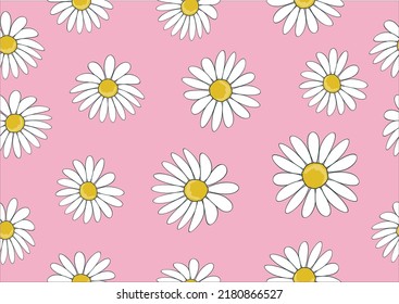 pink daisy flower slogan text and beautiful daisy flower. Vector illustration design. For fashion graphics  posters etc. positiveslogan motivational stationery butterffly monarch seamless
