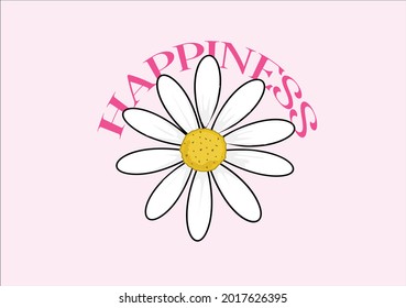 pink daisy flower vector art design