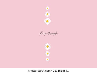 pink daisy flower vector design hand drawn