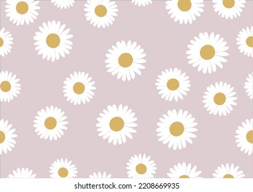 pink daisy flower vector hand drawn