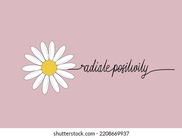 pink daisy flower vector hand drawn