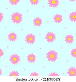 pink daisy pattern. flowers isolated. good for fabric, wallpaper, fashion, dress, etc.