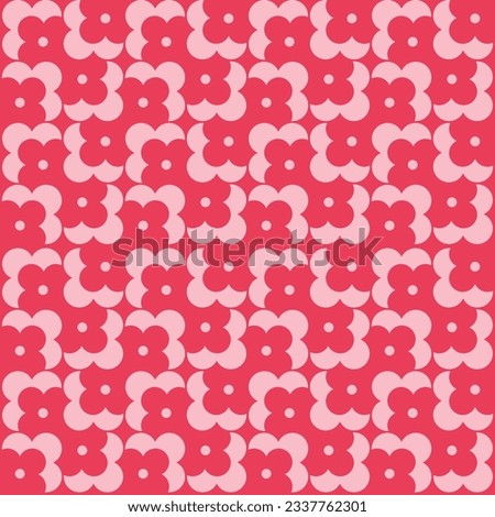 pink daisy seamless vector pattern, pink background wallpaper