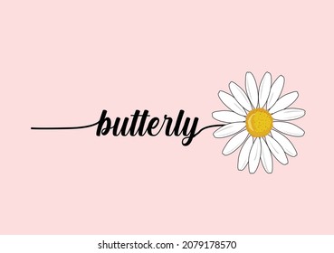 pink daisy vector art hand drawn
