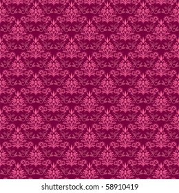 Pink Damask Seamless Pattern