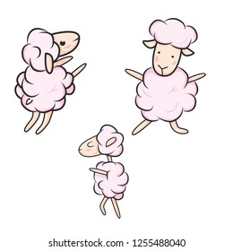 pink dancing sheep