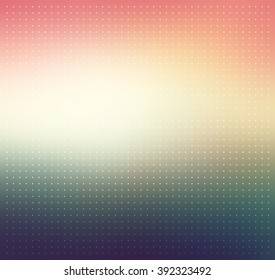 Pink and dark green colored blurred abstract vector background. Smooth gradient backdrop with dots texture overlay