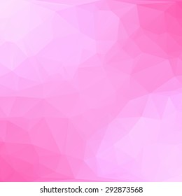 Pink and dark pink shade abstract geometric rumpled triangular low poly style