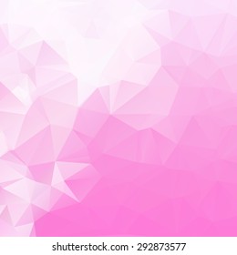 Pink and dark pink shade abstract geometric rumpled triangular low poly style