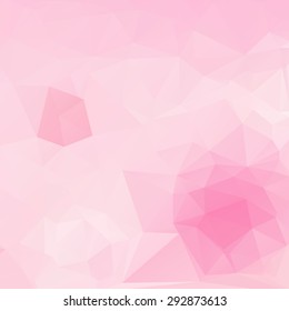 Pink and dark pink shade abstract geometric rumpled triangular low poly style