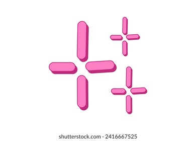 Diseño de pegatinas planas de decoración rosa
