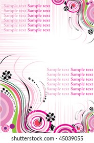 pink decorative background with place for your text
