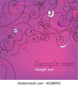 pink decorative design with place for your text