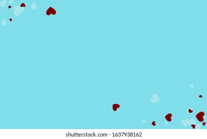 Pink Decorative Vector Shape Wallpaper. Happy Hearts Backdrop. Cute Confetti Design. Red Art Heart Card.